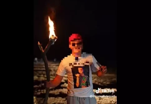 Подожгли поле, выжигая надпись «Мелстрой»: Милиция задержала пользователя TikTok