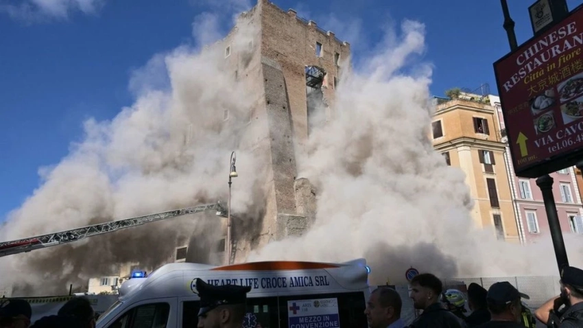 Рабочий погиб при обрушении средневековой башни Конти в Риме