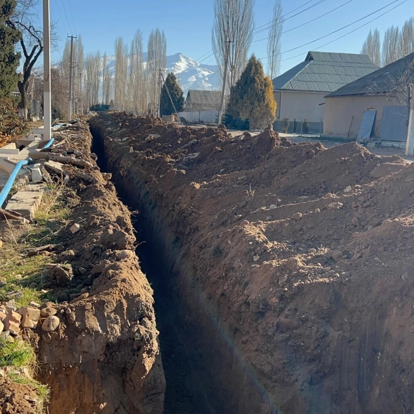 В селе Арашан Таласской области обновляют систему питьевой воды