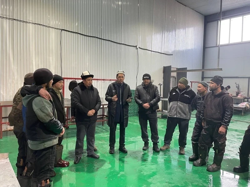 На новом скотном рынке в пригороде Бишкека разъяснили правила забоя по шариату