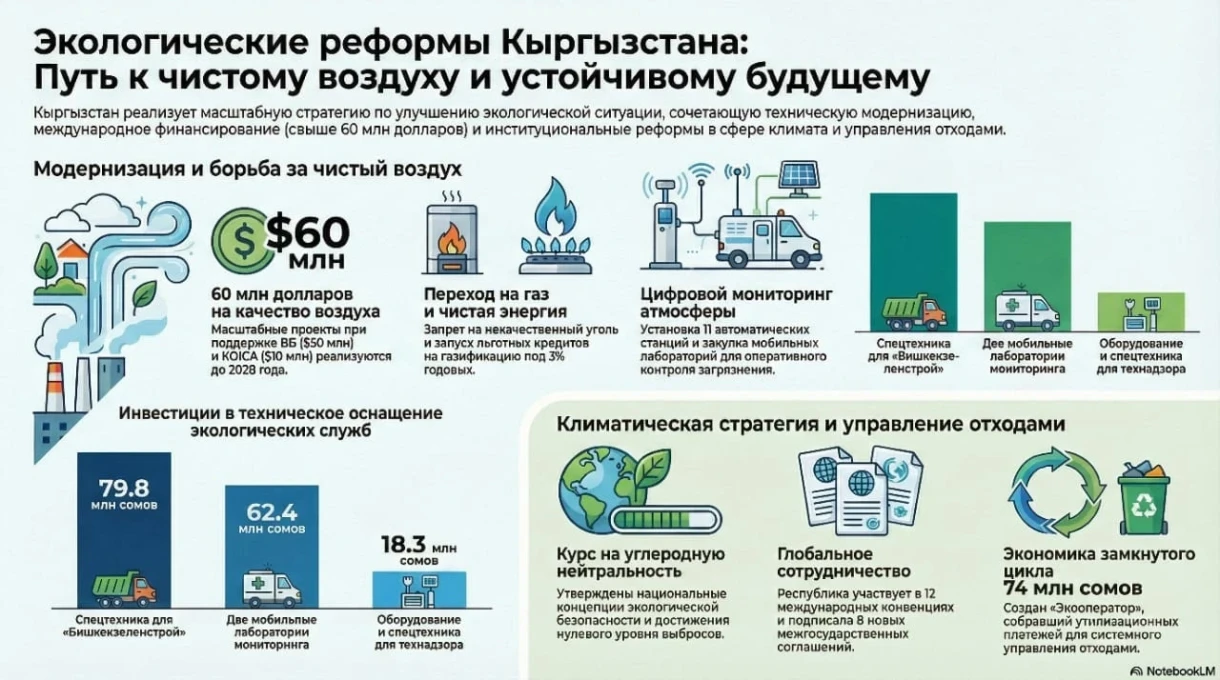 На улучшение качества воздуха в Кыргызстане потратят $60 миллионов